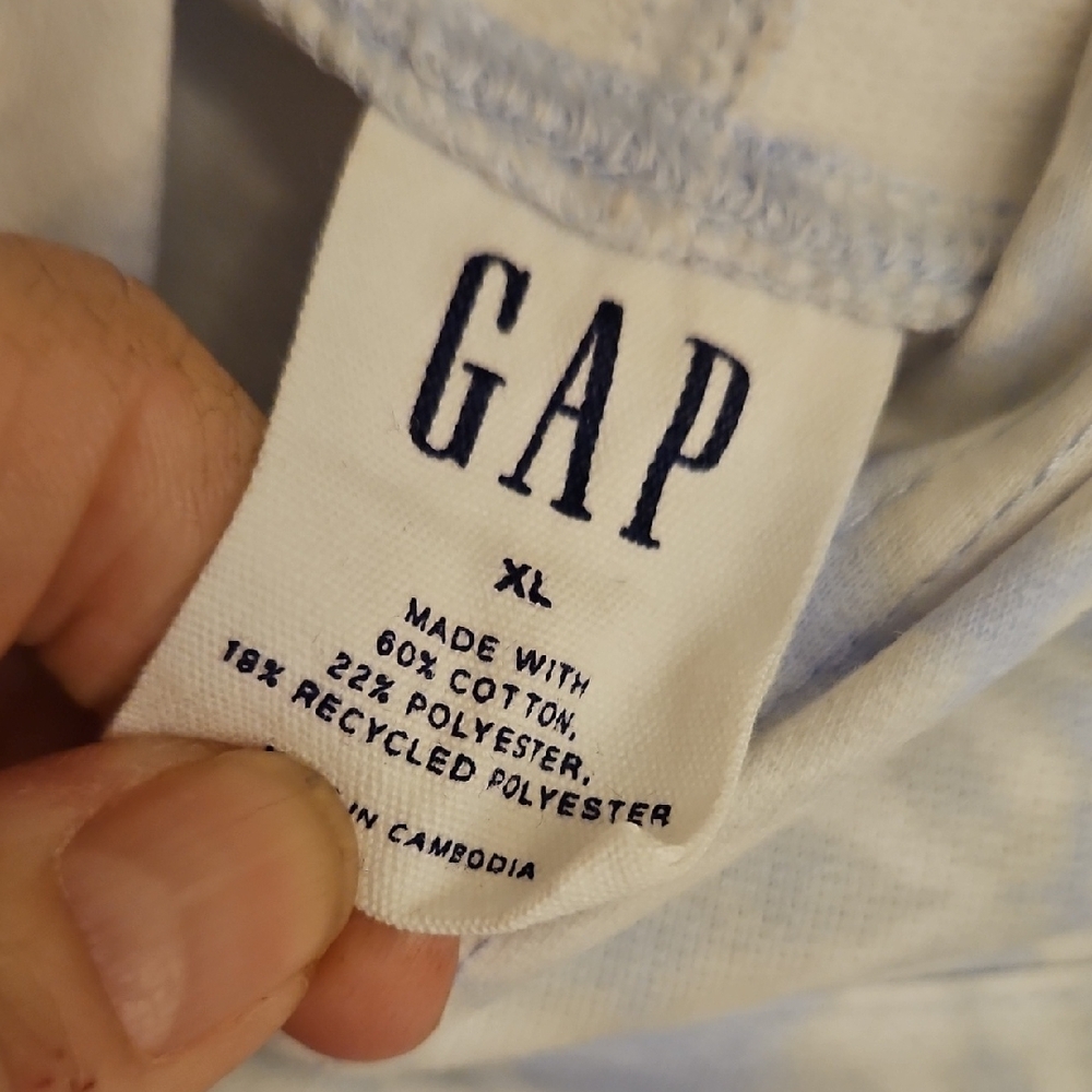 GAP Blue and White Patterned Hoodie - Picture 3 of 4